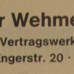 Anzeige Günter Wehmeier KG
