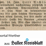 Haller Kreisblatt, 1930 01 14, Architekt Gosebrink gestorben