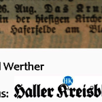 Haller Kreisblatt, 1930 08 26, Kruzifix wurde wieder gefunden
