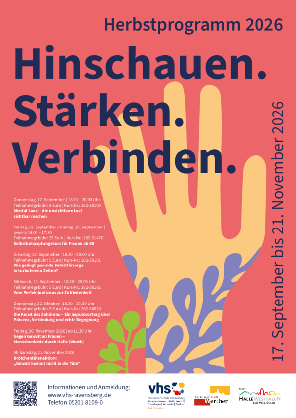Das Plakat zum Herbstüprogramm ist zu sehen.