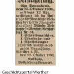 Haller Kreisblatt, 1930 10 22, Ankündigung der Zwangsversteigerung