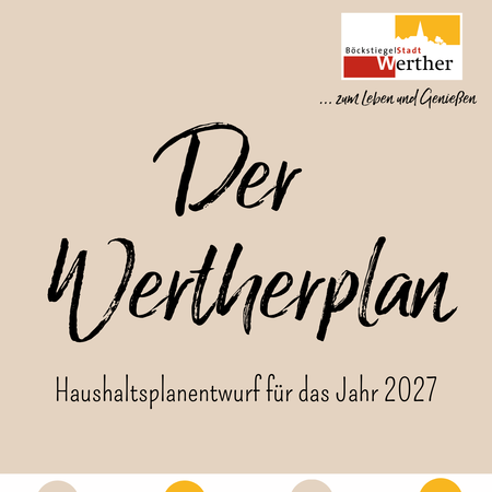 Das Deckblatt vom Haushaltsplan ist zu sehen.
