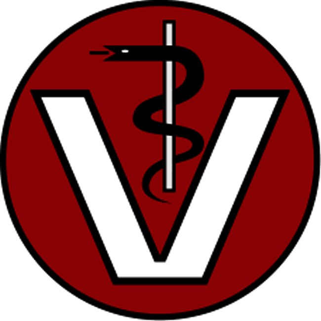 Das V für Veterinär ist zu sehen.