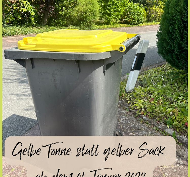 Gelbe Tonne statt Sack Gelbe Tonne statt Sack